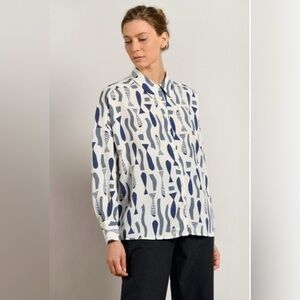 Mat De Misaine Charme Button Down Blouse NWT
